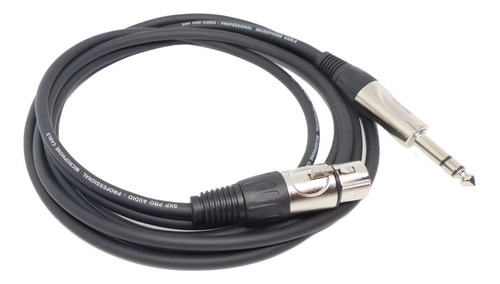 Imagen 2 de 3 de Cable Para Canon Xlr Hembra A Plug Trs Profesional Hamc 6mt