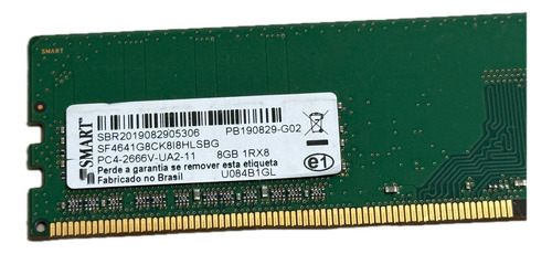 Memória 16gb (2x8gb)ddr4 2666 Smart Pc4-2666v-ub1-11 Desktop (Usado)