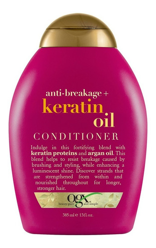 Acondicionador Anti Quiebre Ogx  Aceite De Keratina - 385 Ml