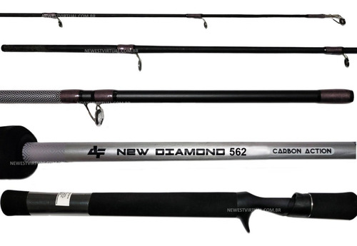 Imagem 2 de 3 de Vara Pesca Carretilha Diamond 1,68 M Ação Média 6/12 Libras