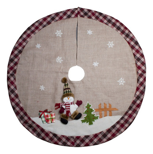 Pie De Arbol Navideño Snow 107 Cm Color Marrón