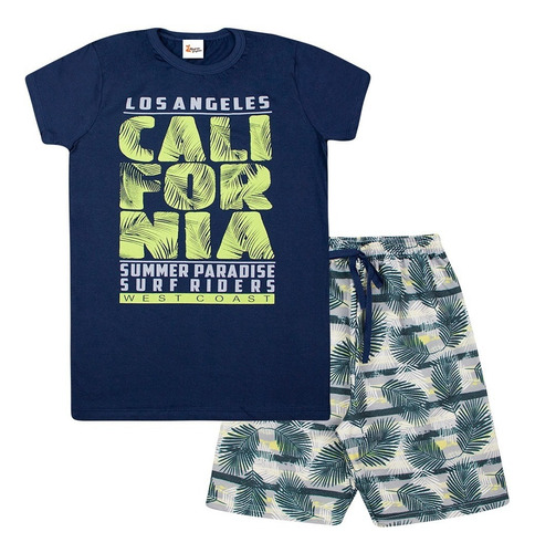 Imagem 6 de 9 de Kit 4 Conjuntos Infantis Meninos Roupas Juvenil Verão