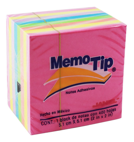 Nota Adhesiva  Memo Tip 6590202297 - 400 Hojas, Neon, 2x /v