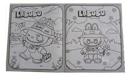 Monster Elfos Labubu Chabubu Paq 20 Libros Iluminar Colorear
