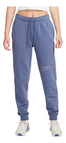 Pantalón Nike Sportswear Club Fleece Mujer Azul