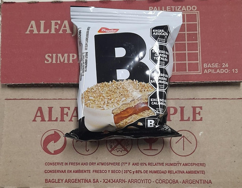 Alfajor Bagley B & N Negro 50gr. Caja 36 Unidades