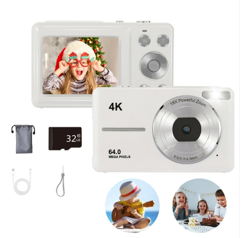 Cámara Digital Autofocus 4k 1080p 16x Zoom Cámara Compacta 2.8 Webcam Filtros Principiantes Videocámara +tarjeta Sd 32g