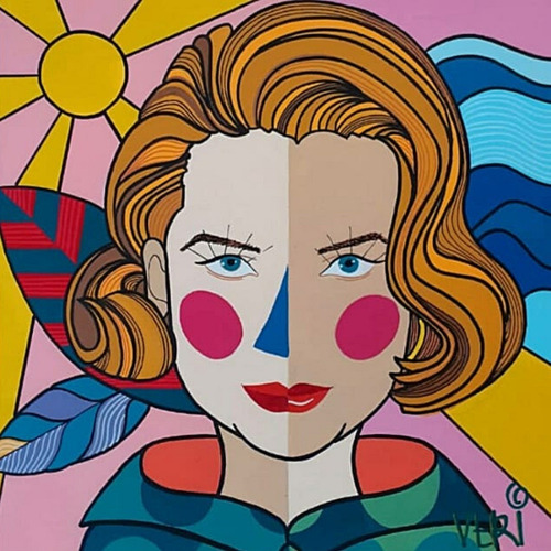 Imagem 1 de 2 de Tela Grace Kelly - Artista Plástica Veridiana