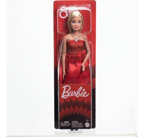Muñeca Barbie 80 Aniversario Mattel Vestido Rojo