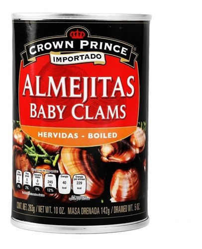 Almejitas Crown Prince Hervidas 283 Gr