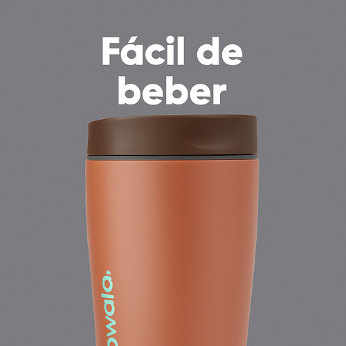 Owala Smoothsip Slider 12 Oz/355ml Vaso De Acero Inoxidable Cozy Cocoa