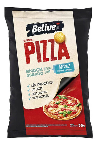 Salgadinho De Arroz Belive Sabor Pizza 35g 4un