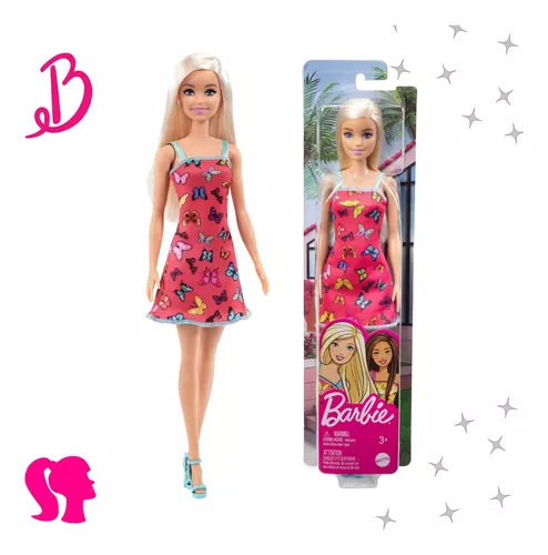 Boneca Barbie Fashion And Beauty Loira Vestido Roxo - Mattel - A