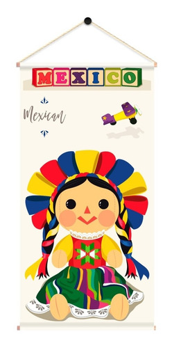 Decoracion Fiesta Mexicana Para Mujer 6 Pz 50x25cm