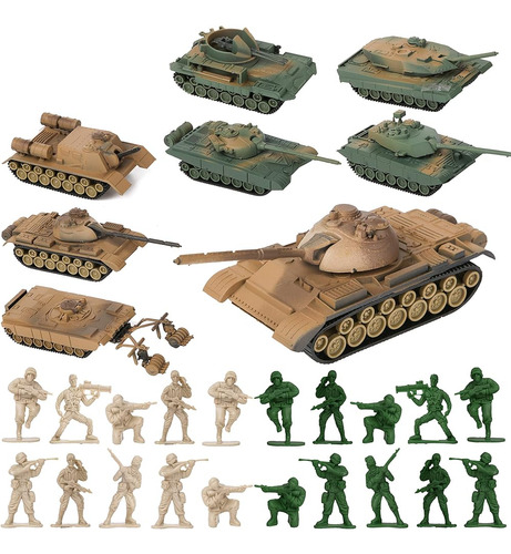 Proloso Military Army Playset 8 Desmonta Modelos De Tanques 