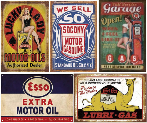 Letreros Lata Vintage, Retro, Antiguo, Decoración Garaje Bar