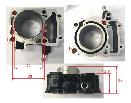 Kit Cilindro + Piston Para Bajaj Pulsar Ns200 W Standard