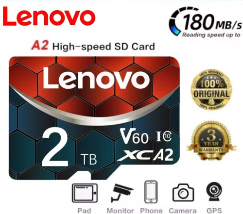 Cartão De Memória Lenovo Micro Sd 2 Tb V60 4k Classe V2