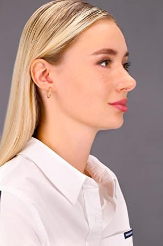 Aretes De Aro Redondos Texturizados En Espiral De Oro Amaril
