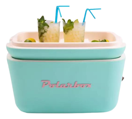 Caixa Térmica Cooler Verde Água 12 Litros - Polarbox