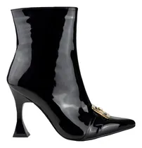 Comprar Botines De Charol Capa De Ozono Con Tacon Mujer 649801 Negro