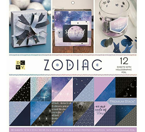 Dcwv Card Stock Cartulina Impresa Con Diseño Del Zodiaco