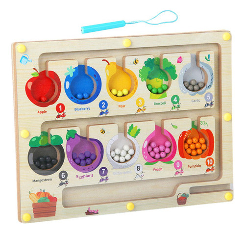 Juguetes Montessori Para Contar Verduras Y Frutas A Juego [u