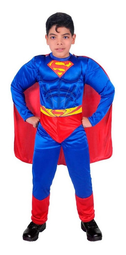 Disfraz Superman Con Capa El Hombre De Acero Dc Comics Niño