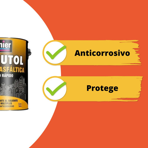 Pintura Asfaltica de Secado Rapido Dessutol 8700 x1 Litro Acabado Mate Color Negro