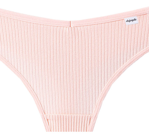 Tanga De Algodón Con Tanga Para Mujer, Bragas Con Cintura En