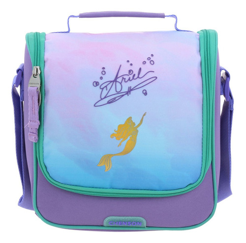 Kits De Mochila Chenson Sirenita Ariel Lila Liso