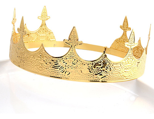 Corona De Rey Para Hombre Coronas Y Tiaras De Ajustable Color Dorado