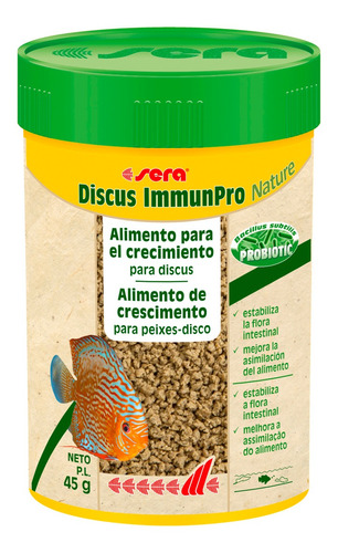 Sera Discus Immunpro Nature - 45g - Ração Peixes