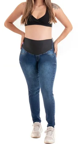 Cal a De Gr vida Jeans Com El stico Gestante Top Barata