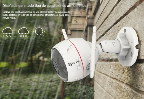 Imagen 6 de 10 de Kit Inalambrico Ezviz Camara Ip 1080p C3w Wifi Luz Audio