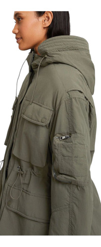 Campera Parka Larga Marca Bershka
