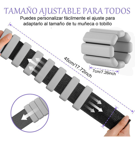 2pcs Polainas Para Tobillos Y Muñecas, 1x1 Lb Polainas De