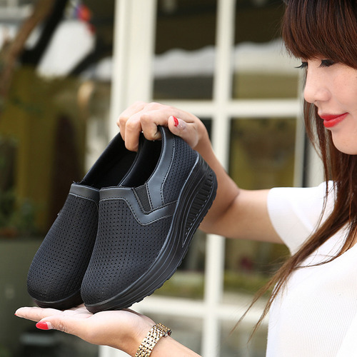 Zapatos Casuales Transpirables De Suela Gruesa Para Mujer