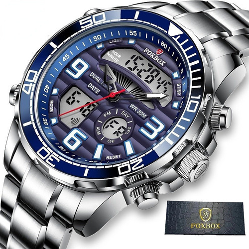 Reloj De Negocios Luminoso Con Cronógrafo Foxbox Fb0007