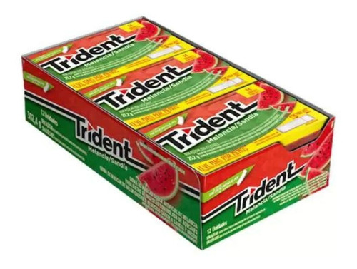 Goma De Mascar Trident 14s Melancia 12unx25,2g Mondelez