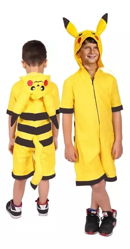 Fantasia Pijama Pikachu, Roupa Infantil para Menina Pokémon Usado 72476599