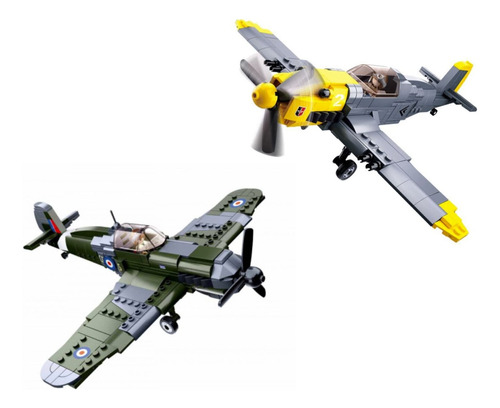 Set Aces High Luftwafebf109vs Raf Spitefire, Compatible Lego