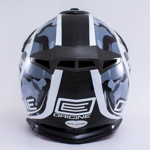 Imagen 2 de 5 de Casco Cross Origine V325 Loop Gris Con Cierre Doble Anilla