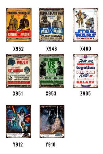 Cartel De Chapa Star Wars X460