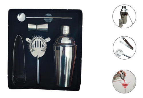 Set Kit Barman Completo Coctelera Tragos Bebidas