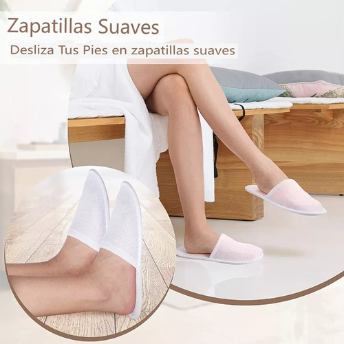 15 Pares Chanclas De Spa Pantuflas Desechables Para Hotel