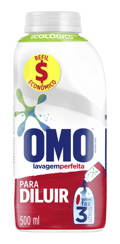 Sabão Líquido Concentrado Lavagem Perfeita Refil 500ml Omo