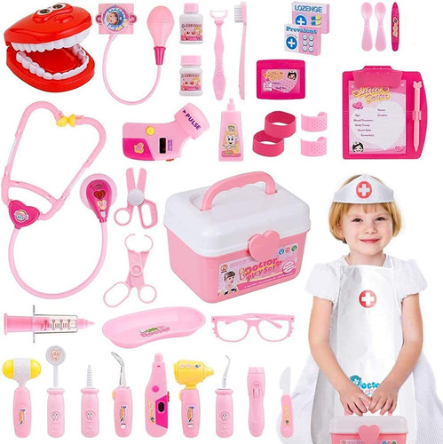 Gifts2u Toy Doctor Kit 37 Piezas, Juguetes De Simulación Par