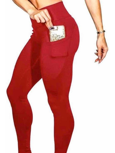 Leggins Mujer Deportivos Licra Gym Moda Bolsa Celular