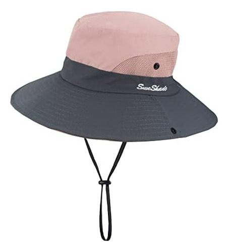 Sombrero Para Mujer Con Protección Uv, Malla Plegable, Ala A